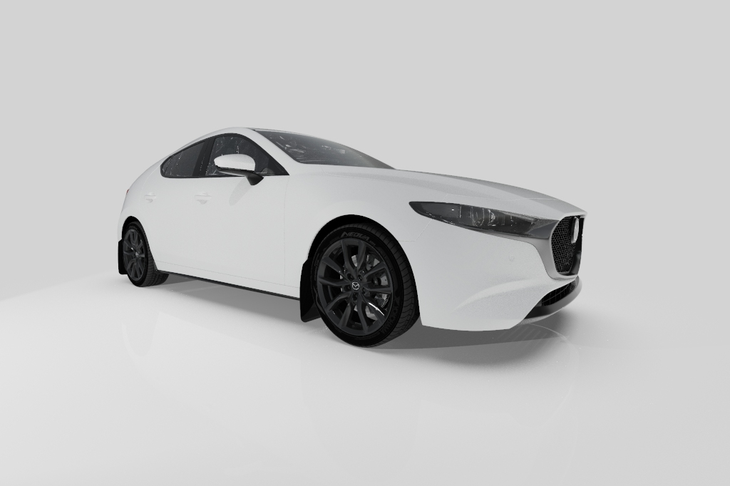 Rally Armor Mud Flaps For 2019-2020 Mazda 3 Hatchback w White Logo 