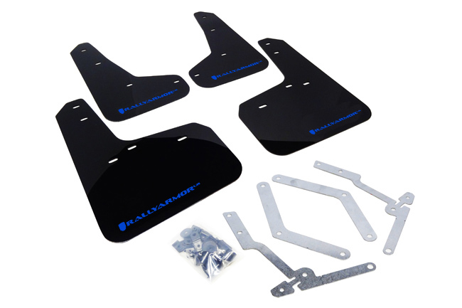 2012-19 Ford Focus, ST, RS Black UR Mud Flap Blue Logo