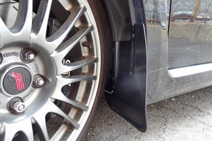 08-14 STI Hatchback Rally Armor UR Black Mud Flap w// Grey Logo For 11-14 WRX