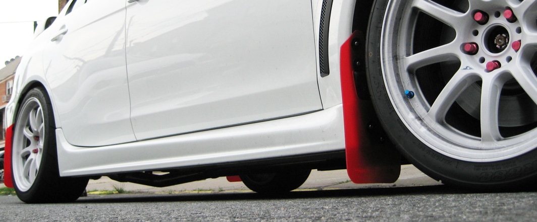 Evolution X with Red Mud Flaps