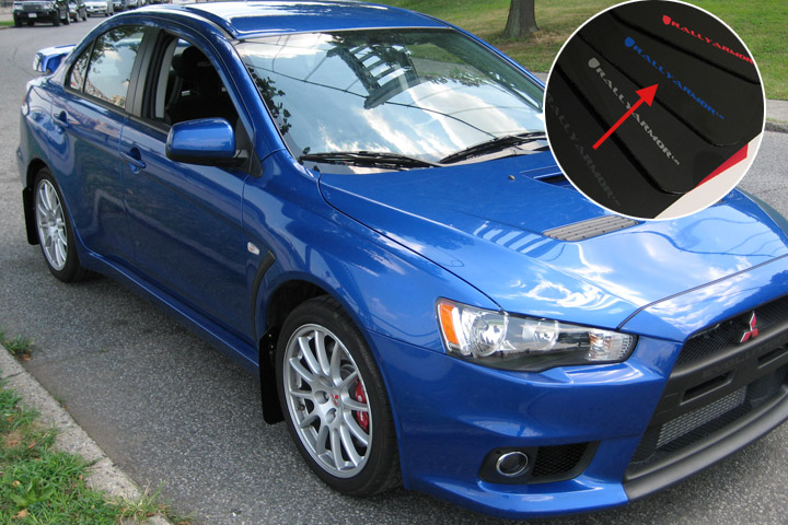 mitsubishi evolution x blue. 08+ EVO X UR Mud flap Blue