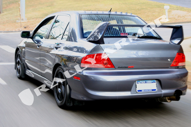 Mitsubishi Evo 8 Black. EVO 8/9 Classic Mud flap Grey