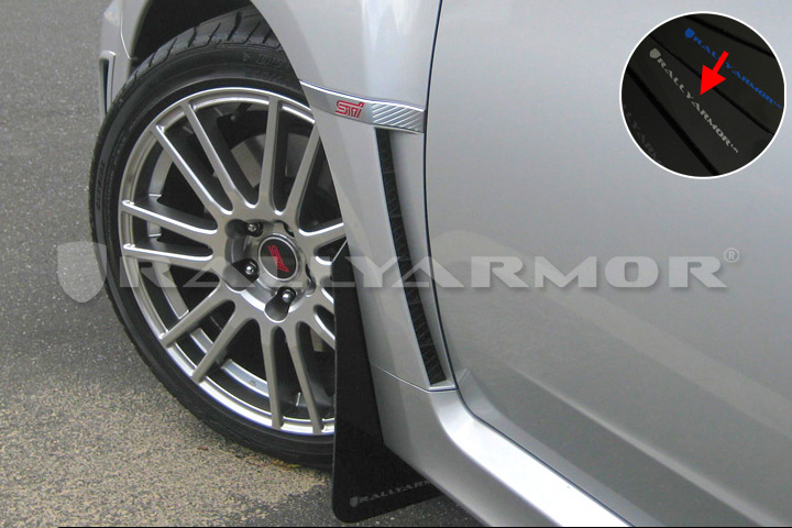 2011 STI WRX Sedan Mud flap Silver Logo