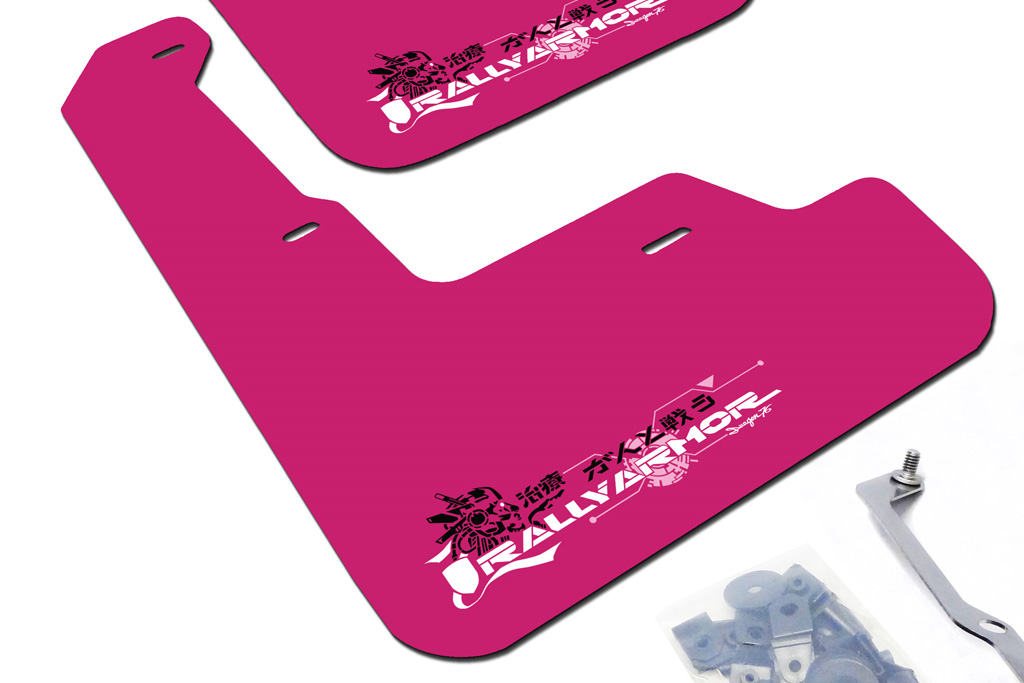 2012-16 Subaru Impreza 4D/5D Pink Mud Flap BCE17 Logo