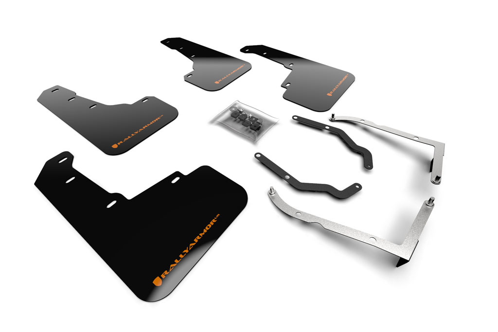 2018-23 Subaru XV Crosstrek Lift/AT Black UR Mud Flap Orange Logo