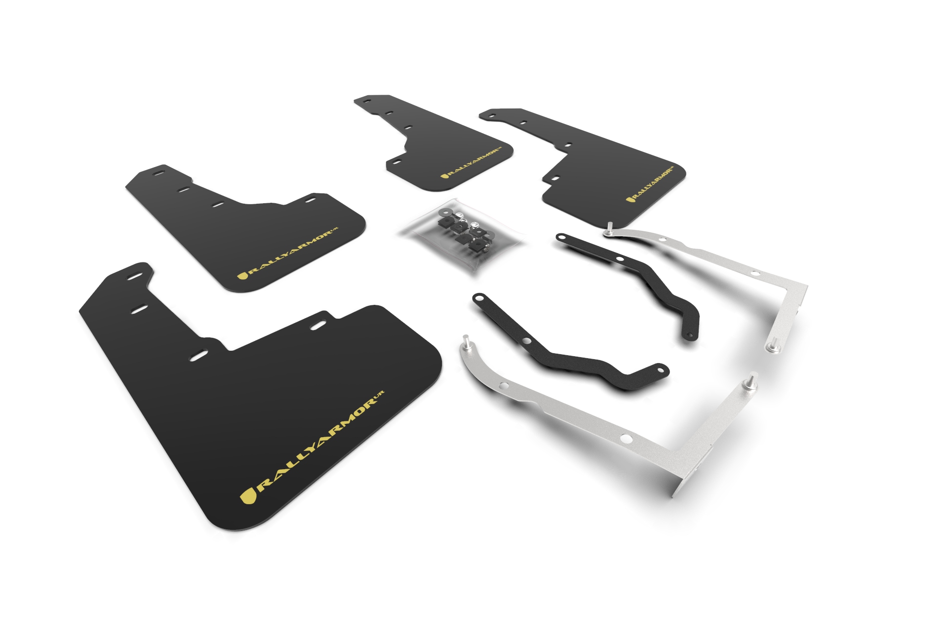 2018-23 Subaru XV Crosstrek Lift/AT Black UR Mud Flap Yellow Pearl Logo