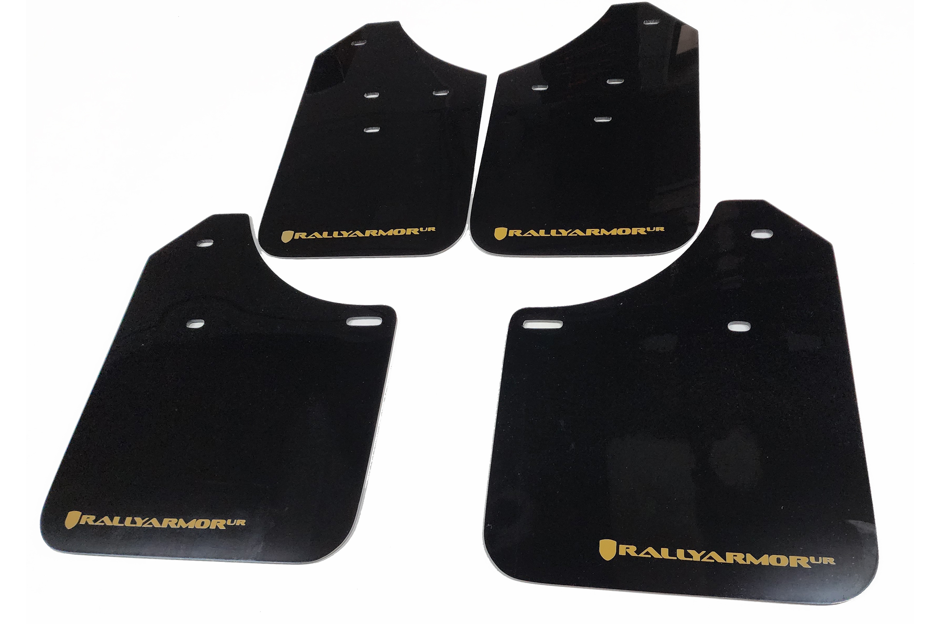 2002-07 Subaru WRX STI Custom Black UR Mud Flap Gold Logo