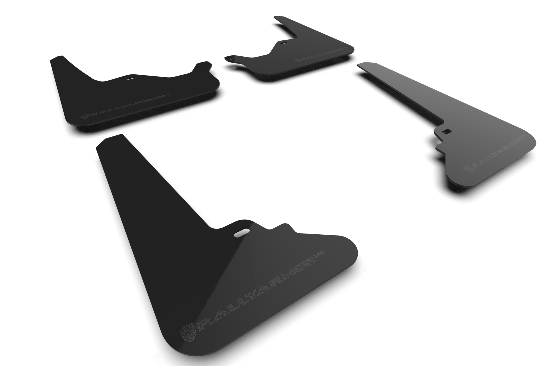 2021-25 Tesla Model S & S Plaid Black UR Mud Flap Metallic Black Logo