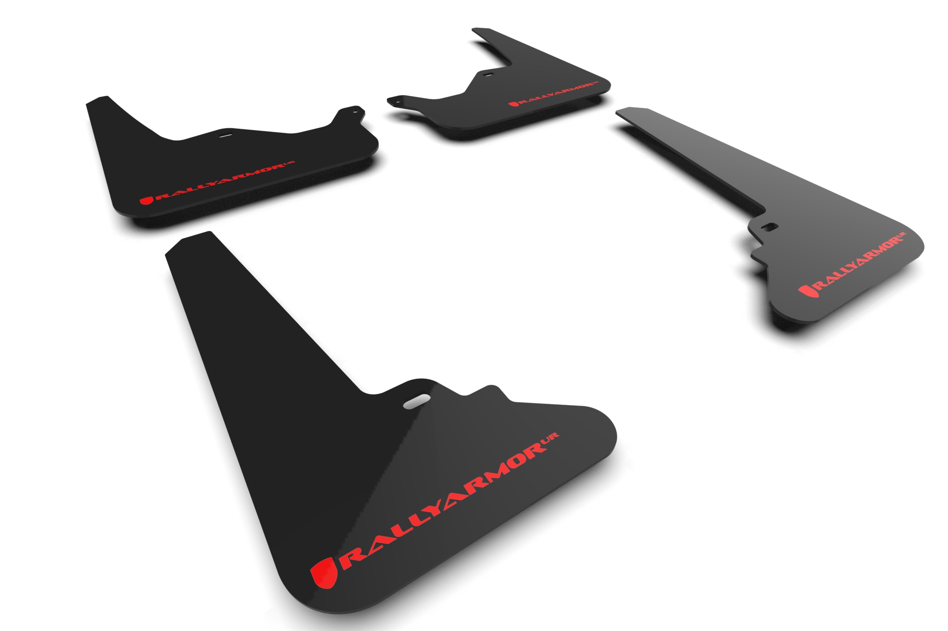 2021-25 Tesla Model S & S Plaid Black UR Mud Flap Red Logo
