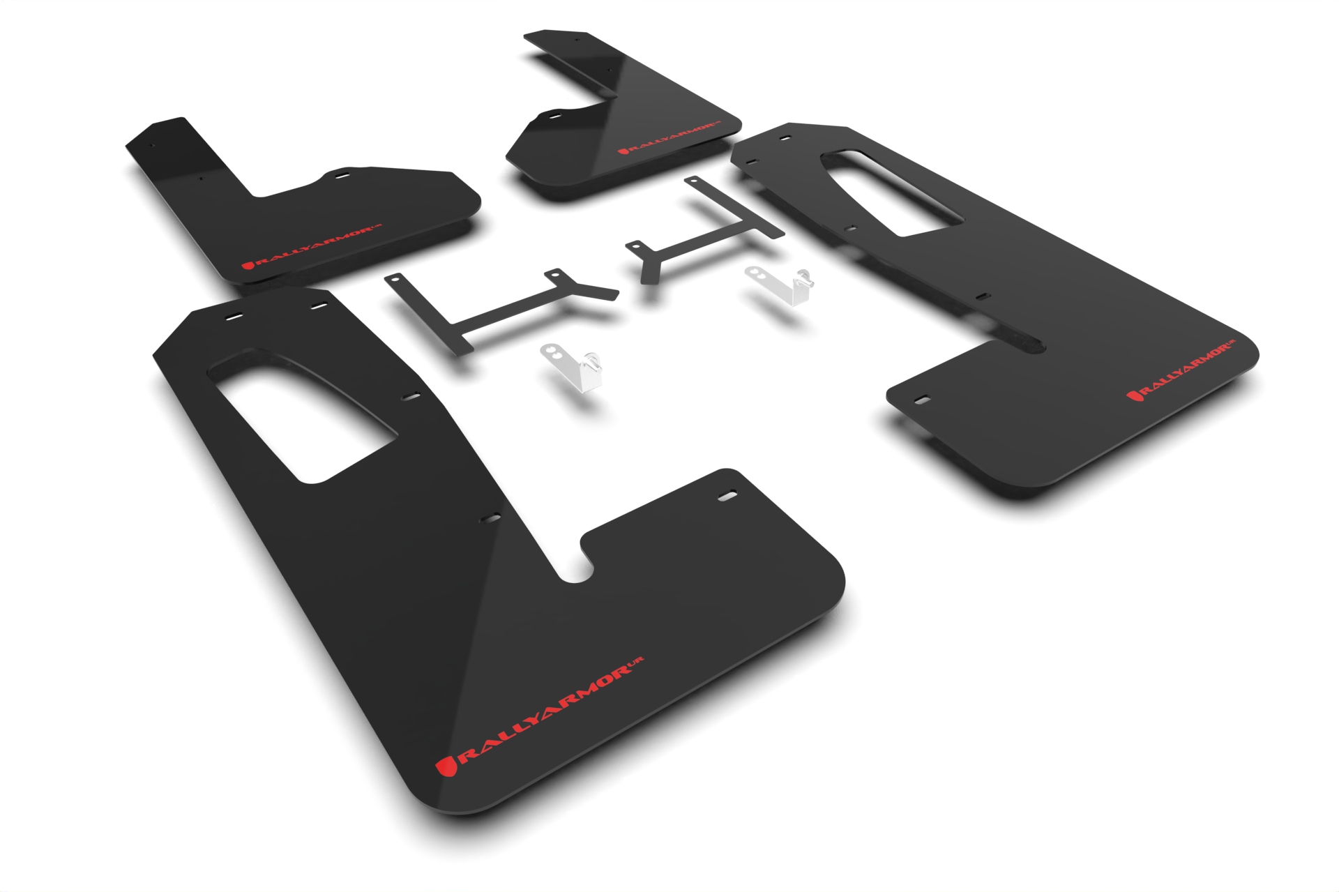 2022-25 Rivian R1S Black UR Mud Flap Red Logo