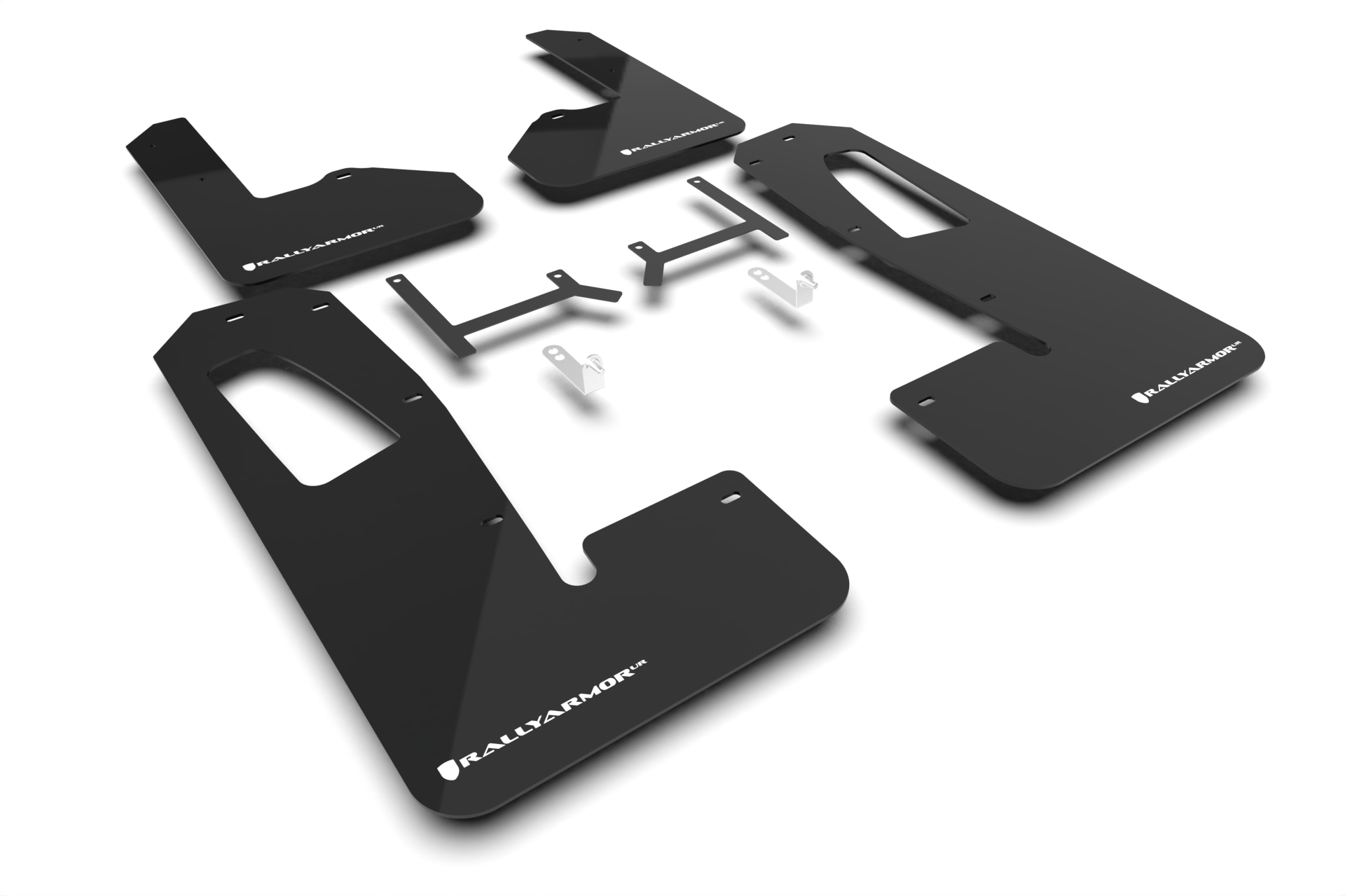 2022-25 Rivian R1S Black UR Mud Flap White Logo