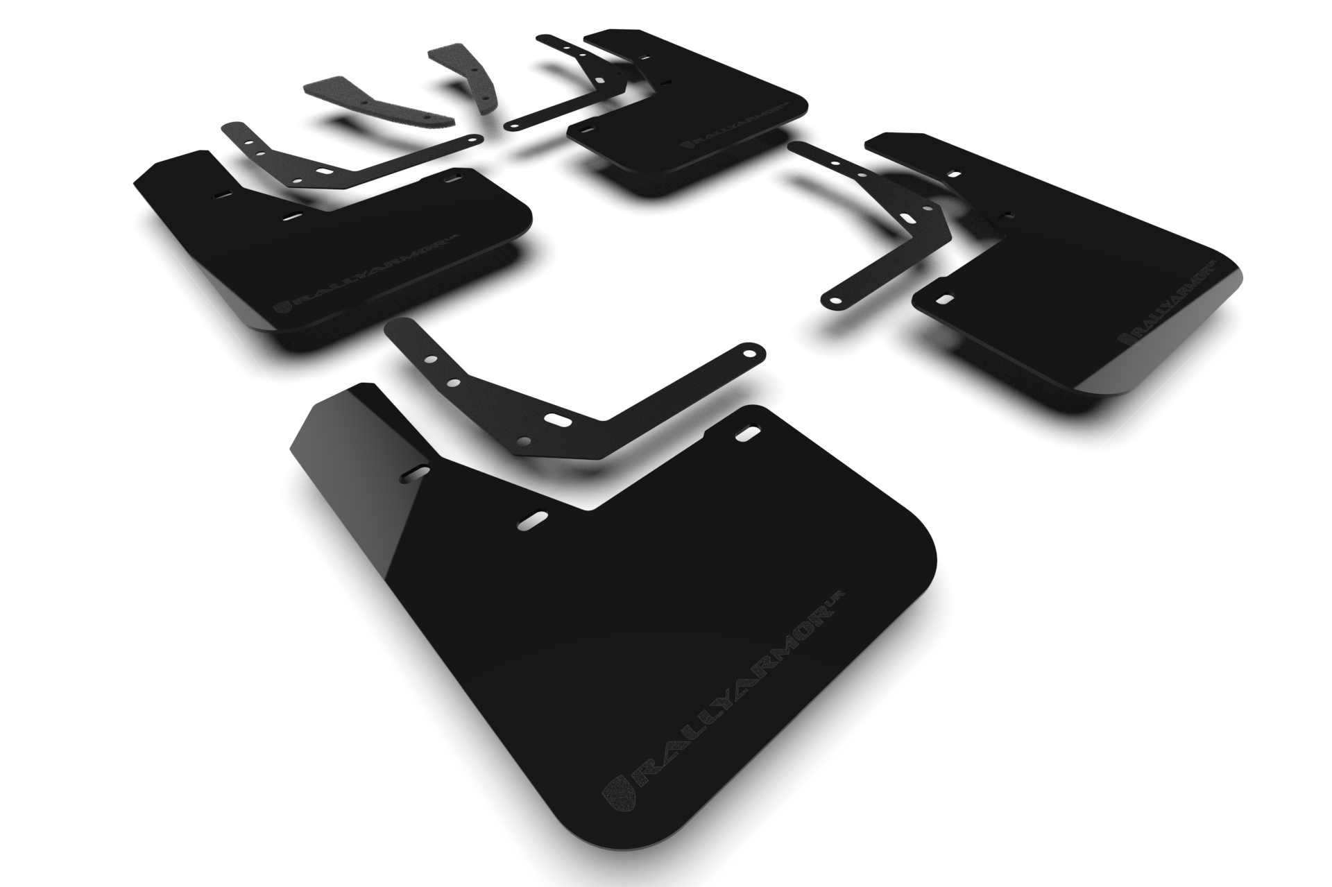 2024-25 Hyundai Kona & Kona EV Black UR Mud Flap Metallic Black Logo