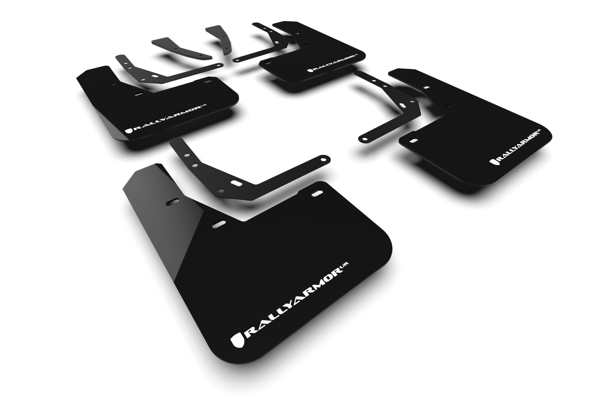 2024-25 Hyundai Kona & Kona EV Black UR Mud Flap White Logo