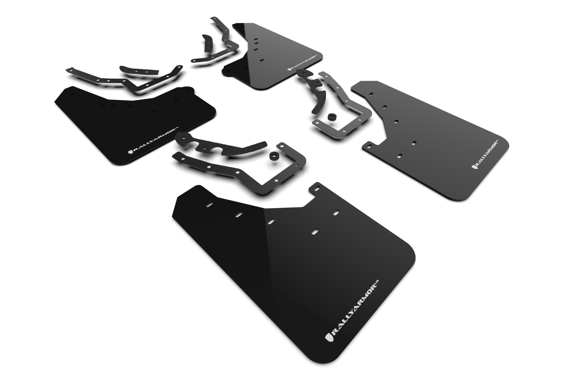 2024-25 Toyota Tacoma Black UR Mud Flap White Logo