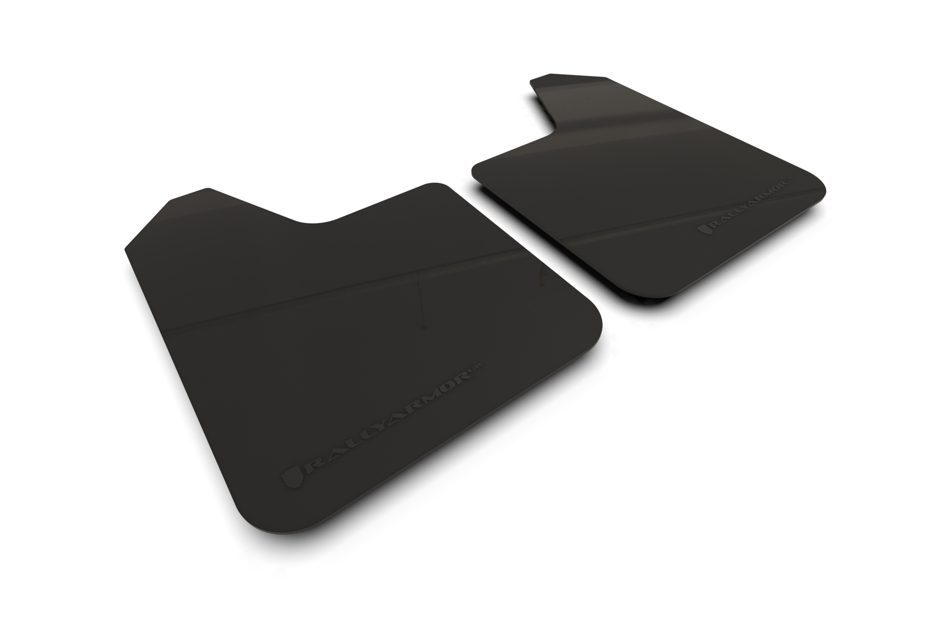 Universal UR Black Mud Flap Metallic Black Logo | Pair