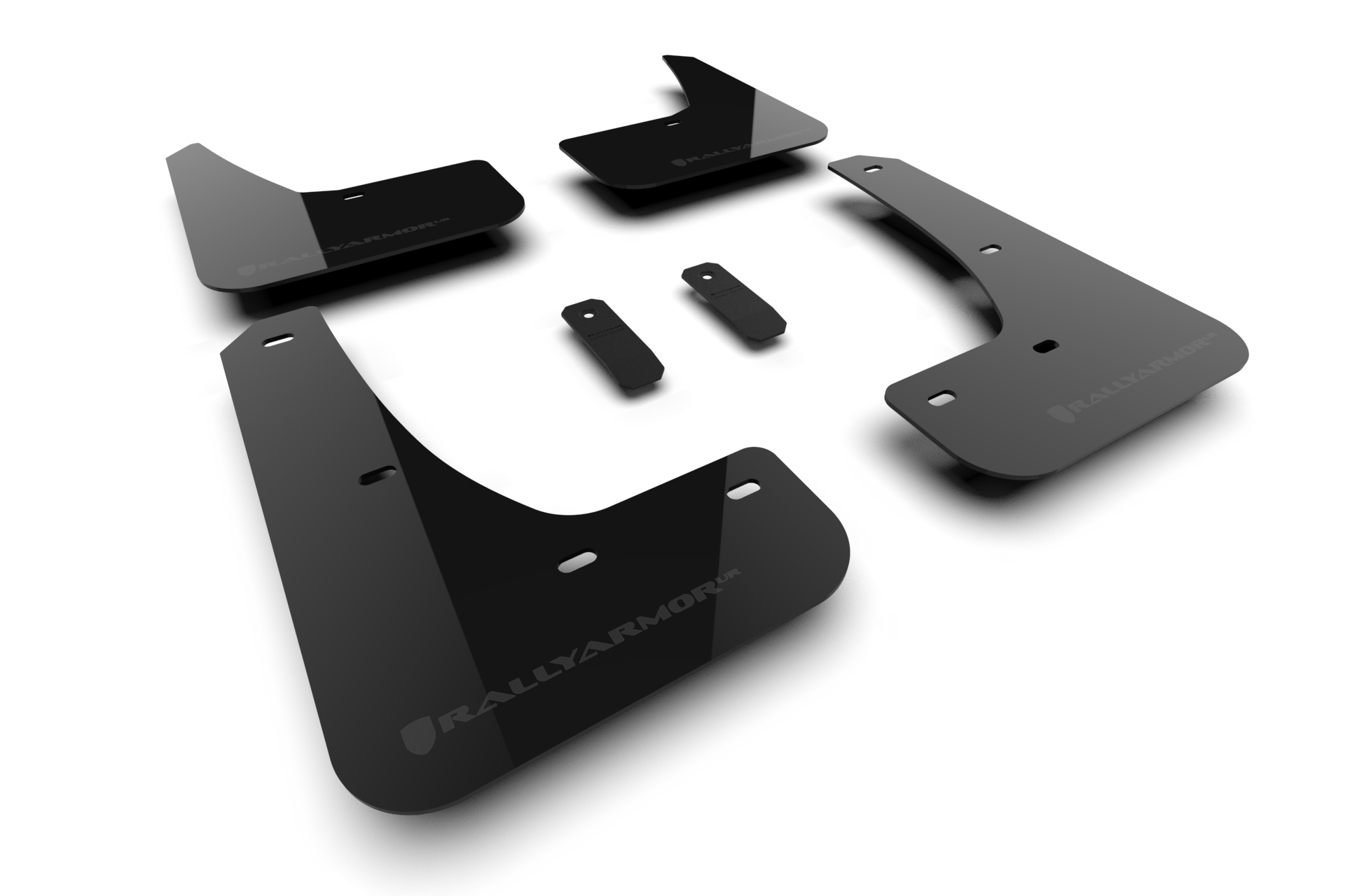 2024-25 Tesla Model 3 Highland Black UR Mud Flap Dark Grey Logo
