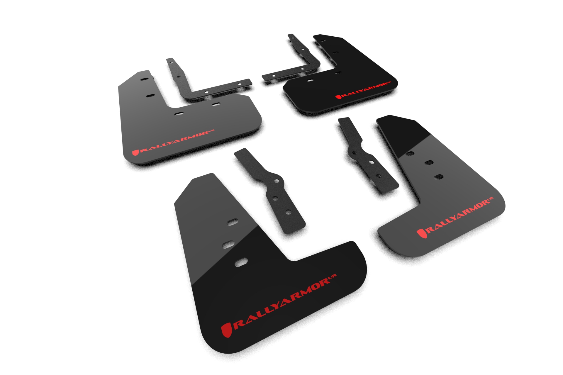 2024-25 Ford Mustang Black Mud Flap Red Logo