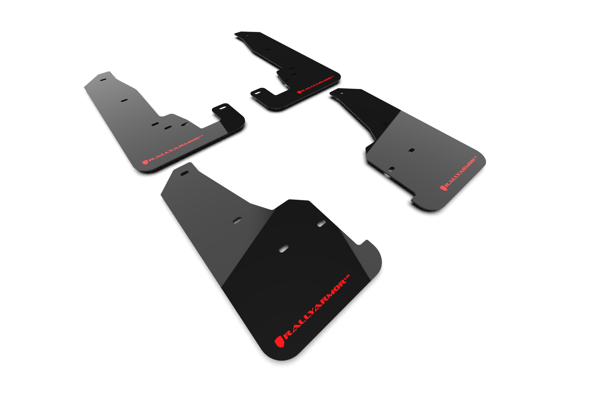 2018-22 Jeep Grand Cherokee Trackhawk Black Mud Flap Red Logo