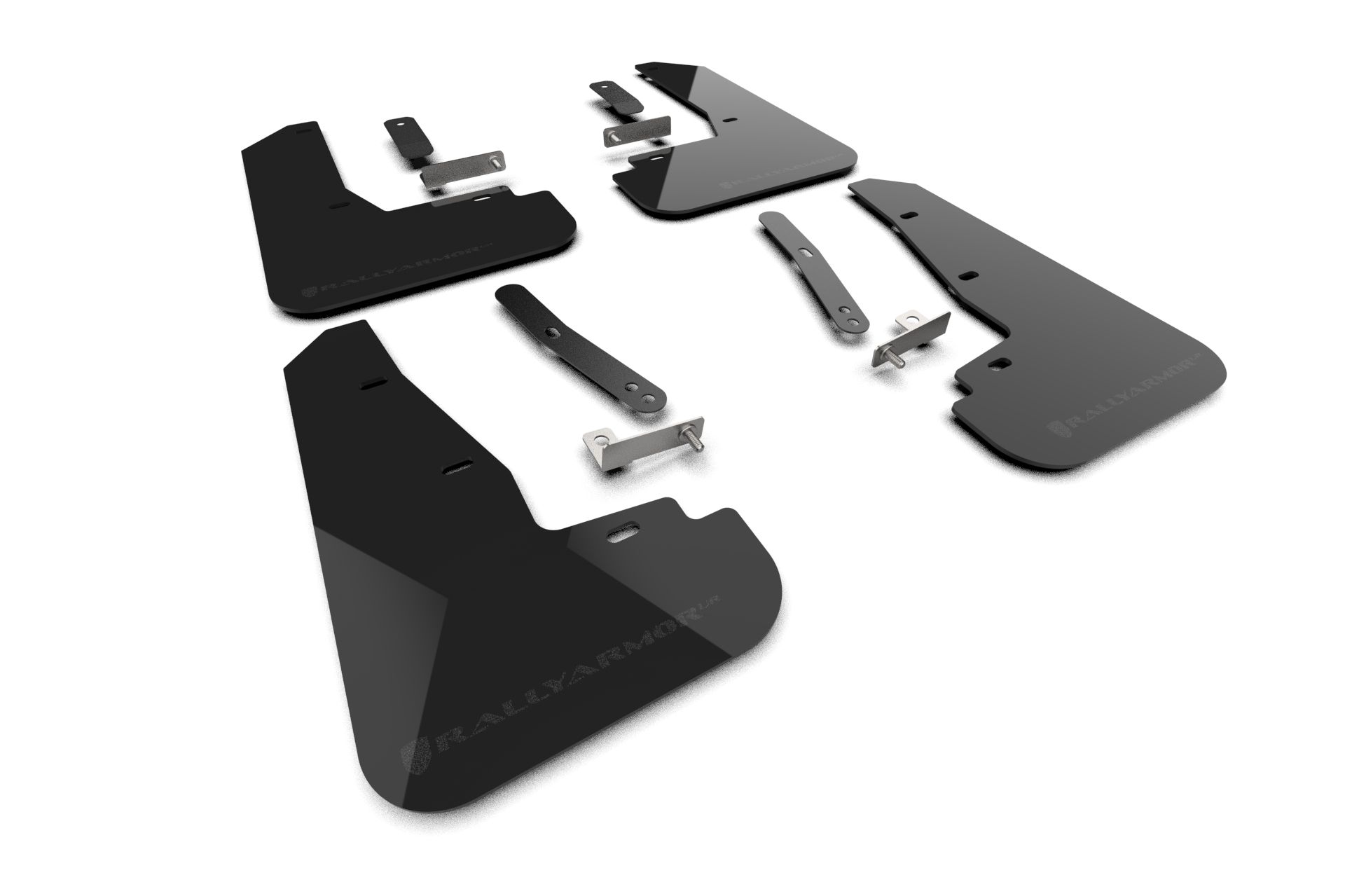 2025-26 Kia EV6 Black UR Mud Flap Metallic Black Logo