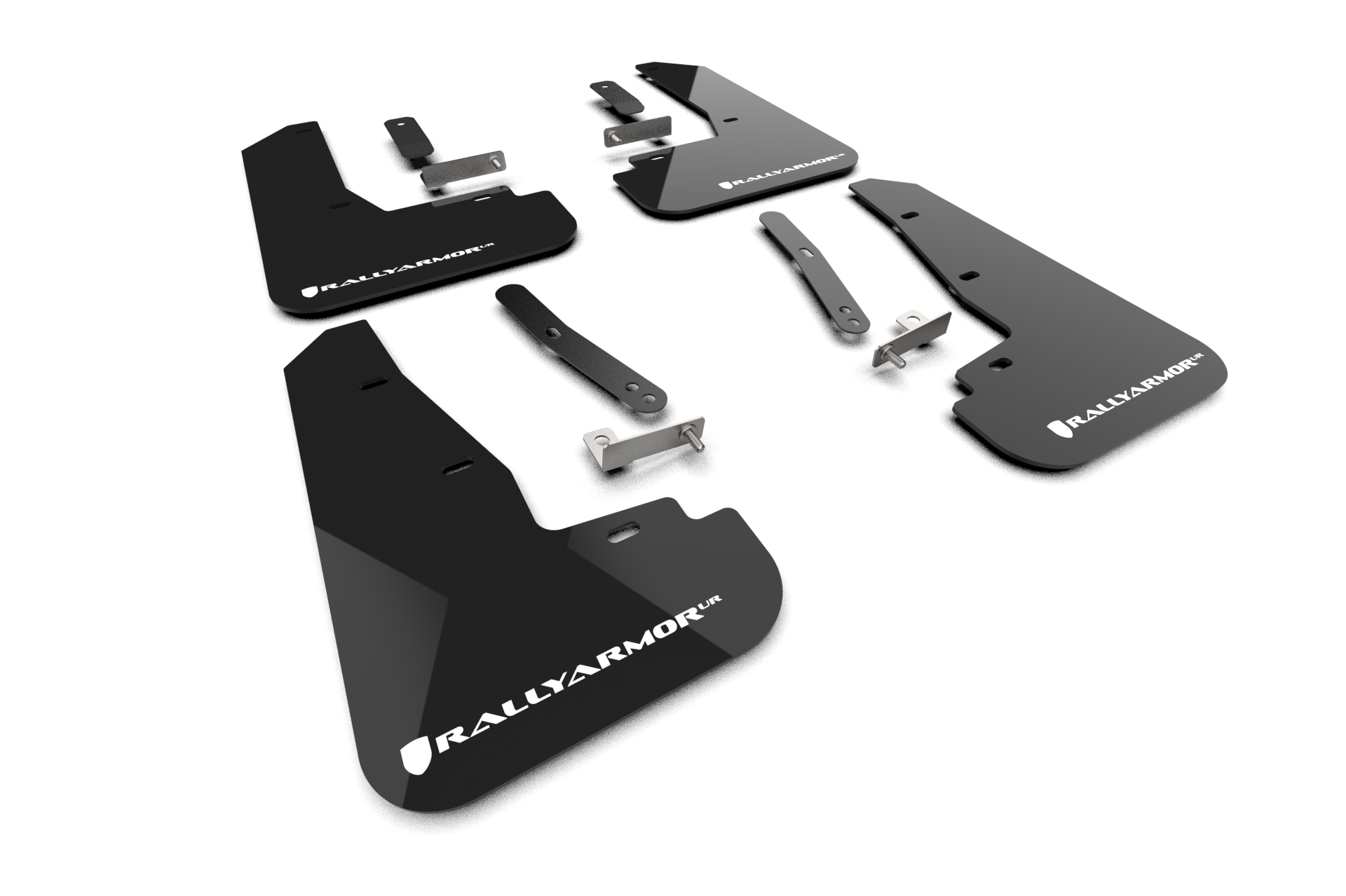 2025-26 Kia EV6 Black UR Mud Flap White Logo