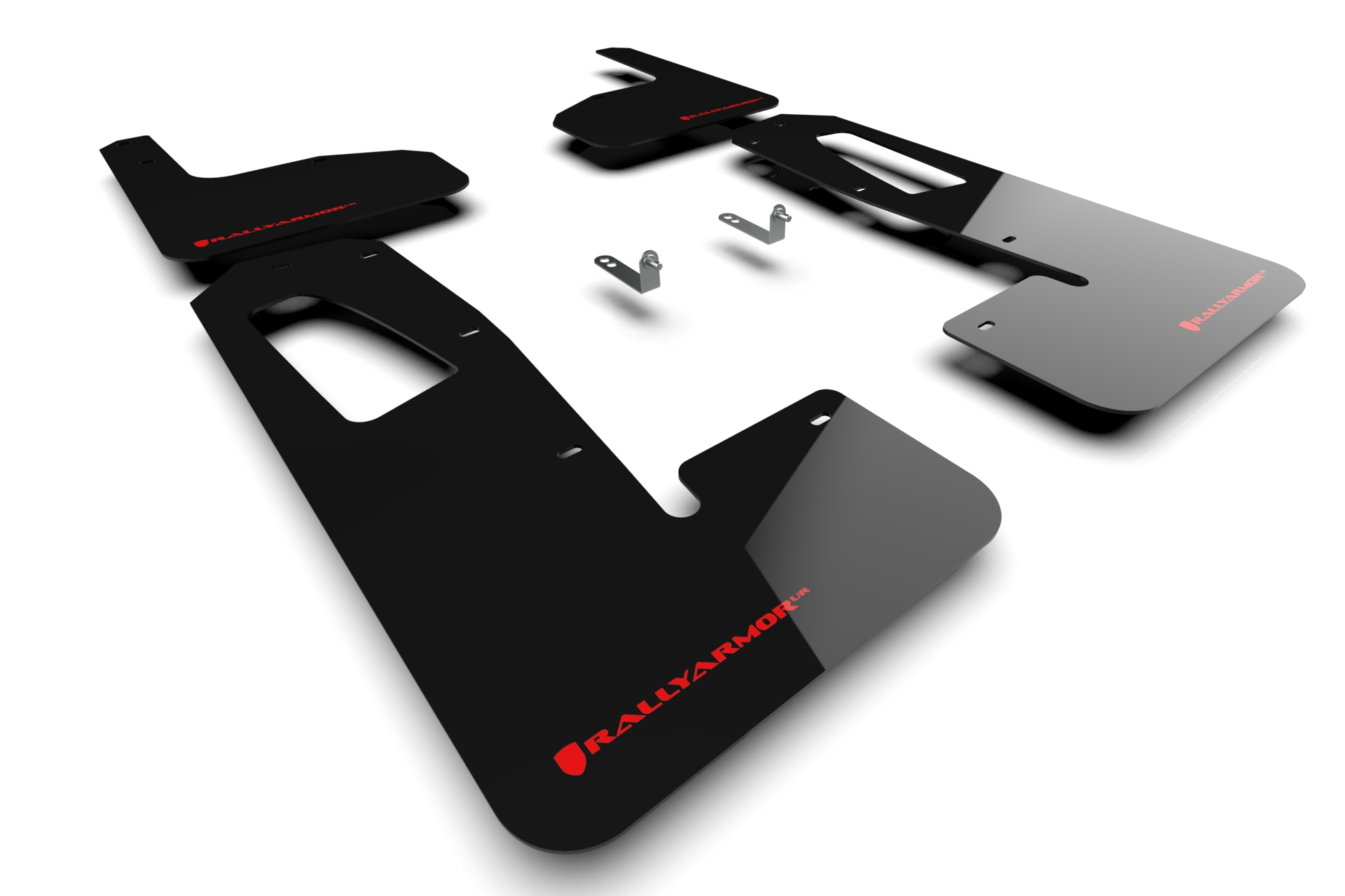 2022-25 Rivian R1T Black UR Mud Flap Red Logo