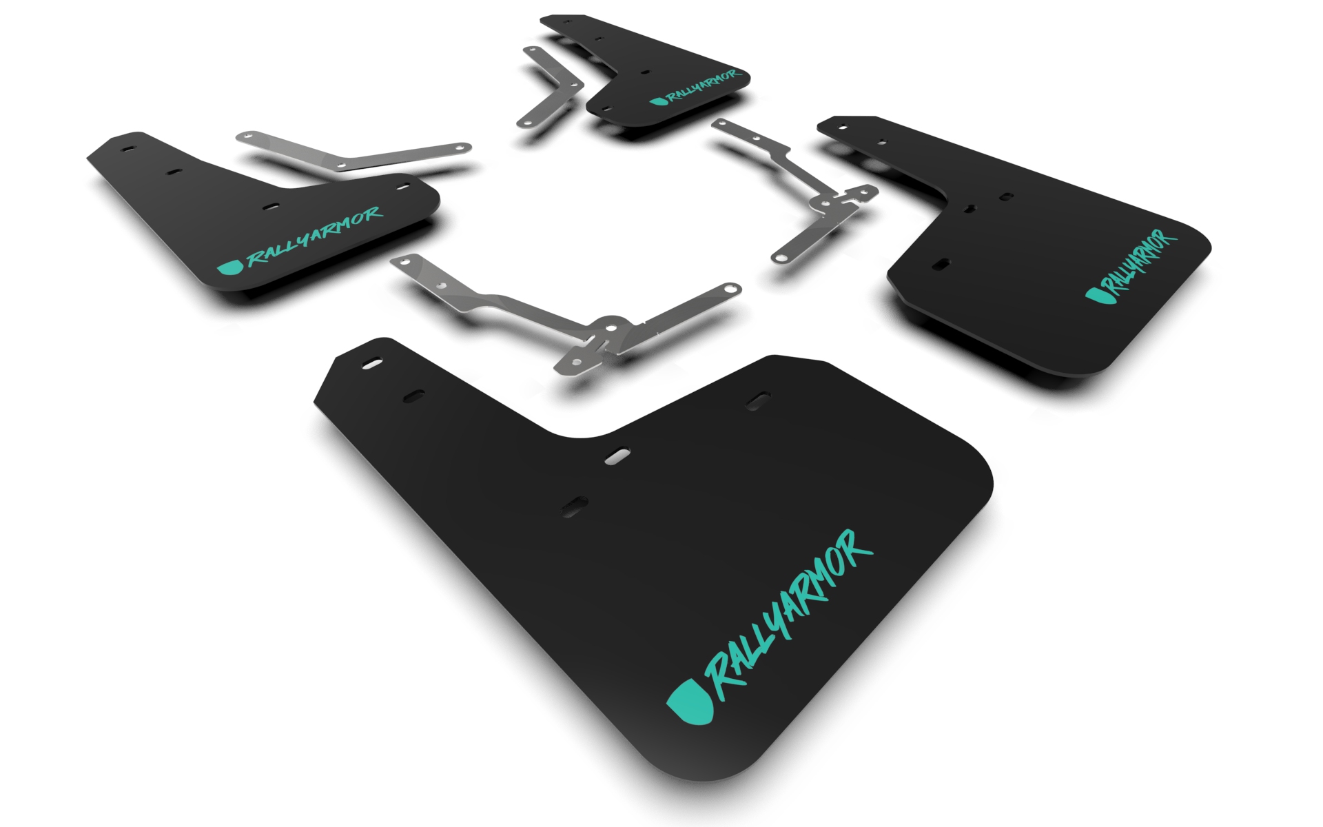 2012-19 Ford Focus, ST, RS  Black UR Mud Flap Teal Logo #2