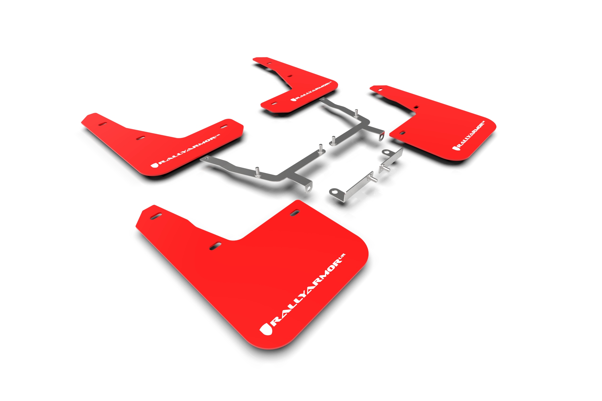 2019-25 Mk4 & Mk4.5 Ford Focus ST Hatch Red Mud Flap White Logo