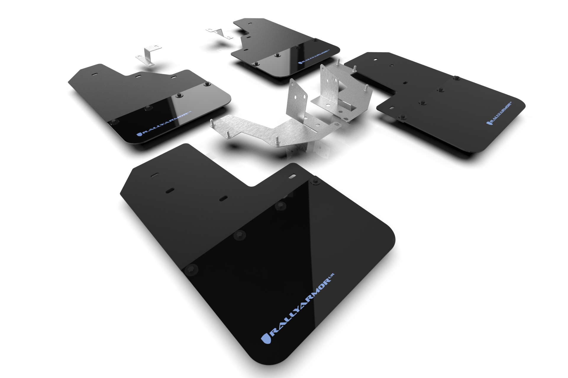 2021-25 Ford Bronco NO-PL App Black Mud Flap Area Blue Logo