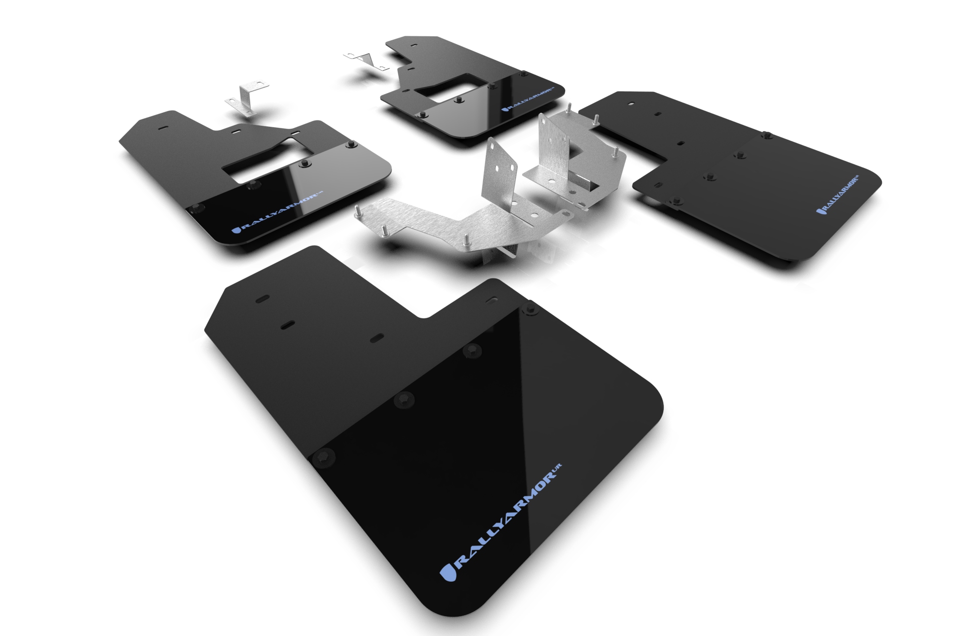 2021-25 Ford Bronco RB-PL App Black Mud Flap Area Blue Logo