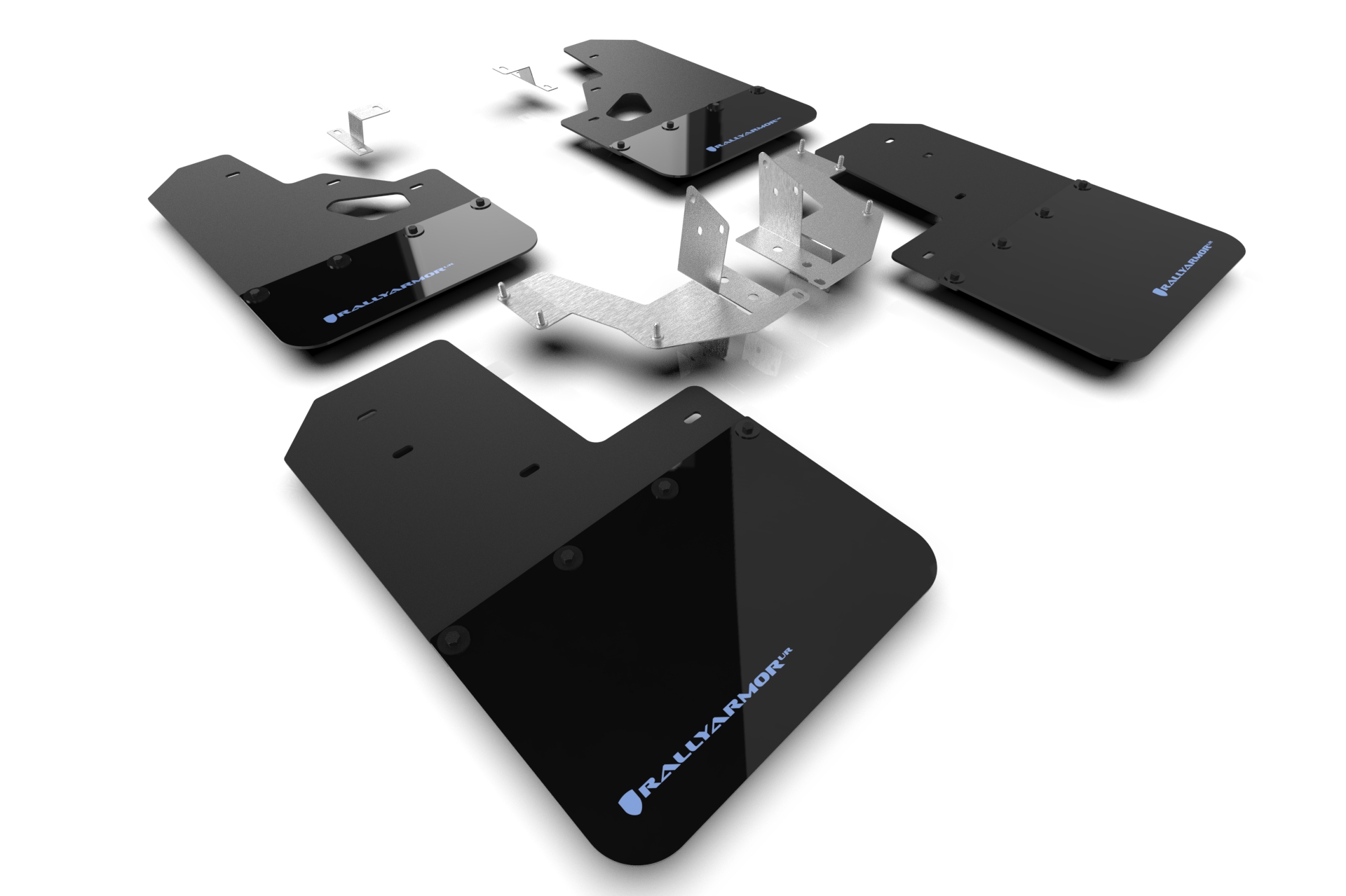 2021-25 Ford Bronco RR-PL App Black Mud Flap Area Blue Logo