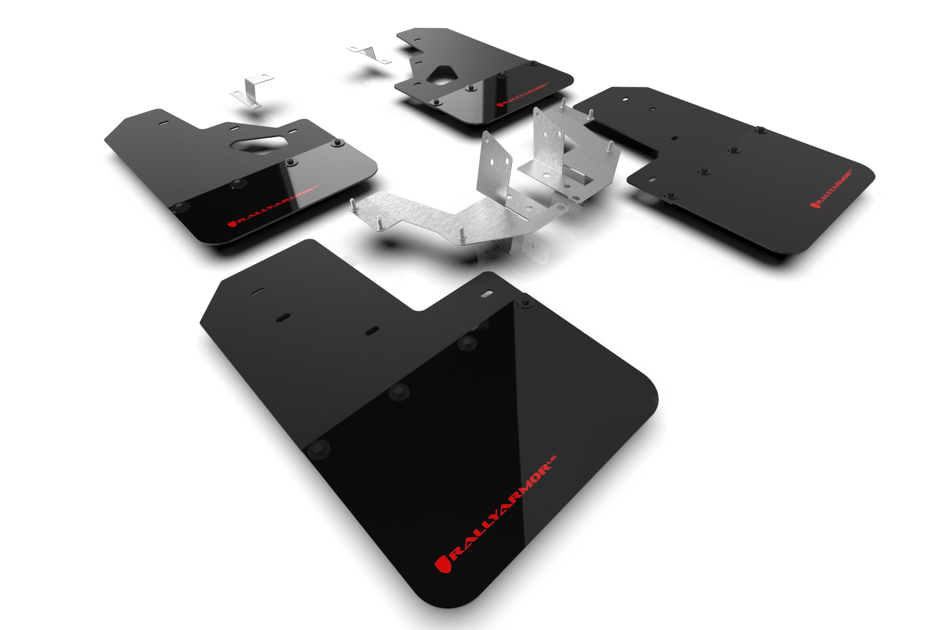 2021-25 Ford Bronco RR-PL App Black Mud Flap Red Logo