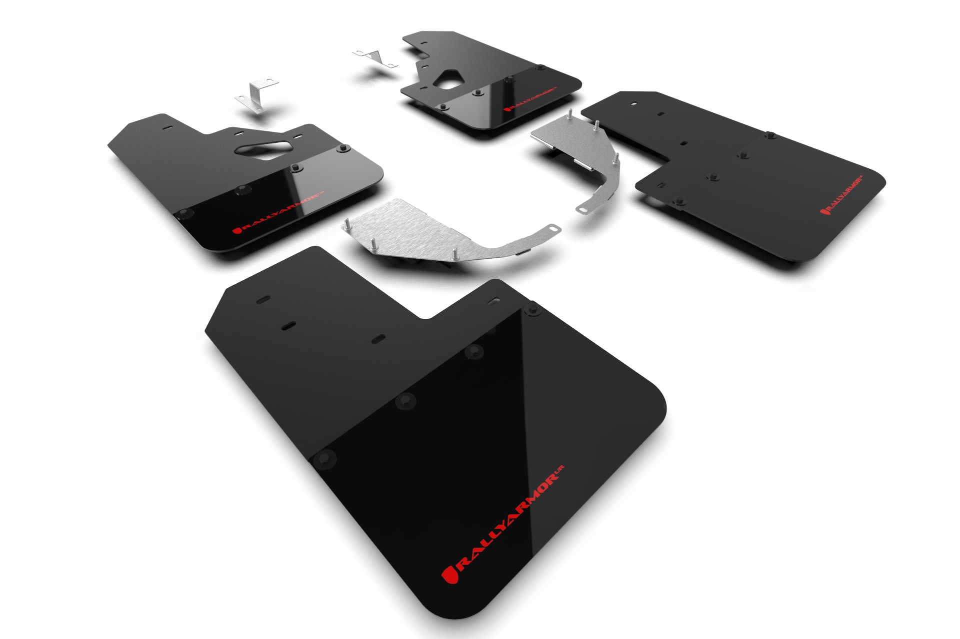 2021-25 Ford Bronco RR-ST Black Mud Flap Red Logo