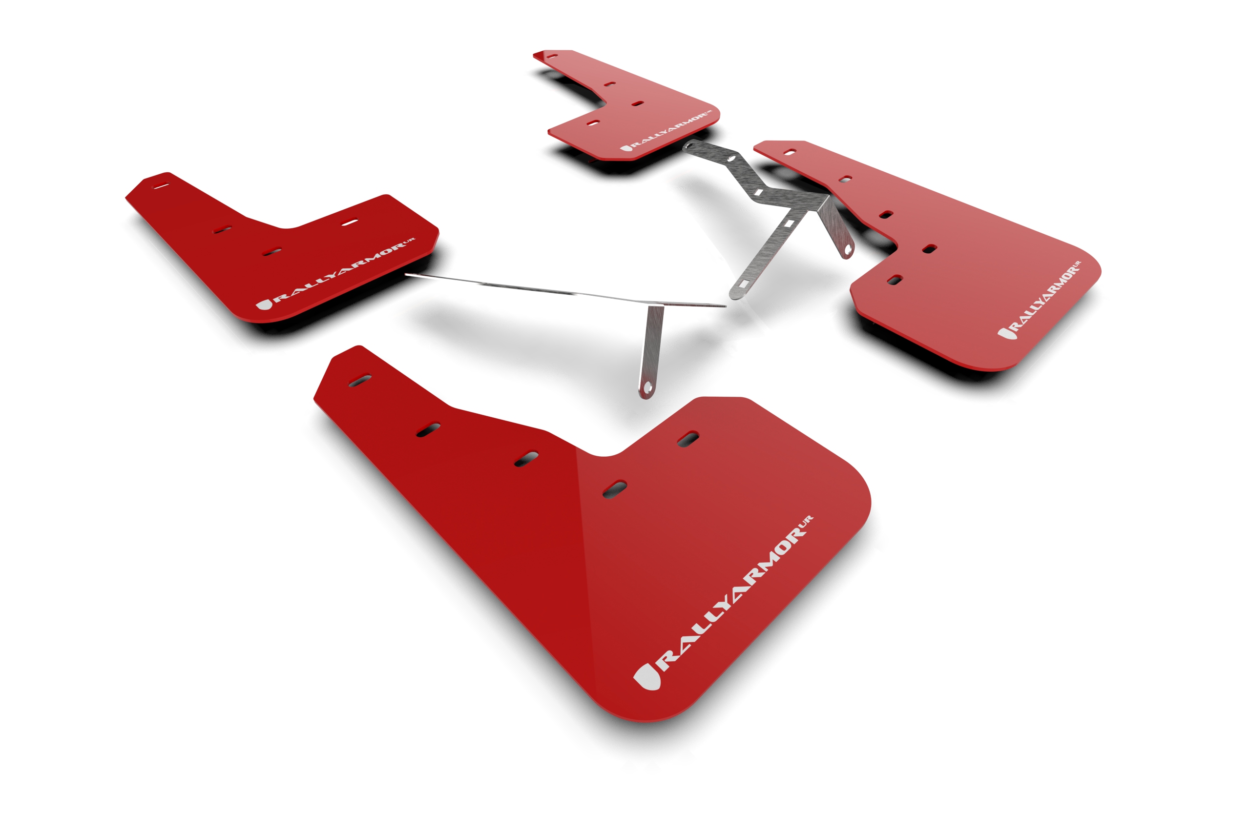 2022-25 Honda Civic, Civic Si, Sport Red Mud Flap White Logo