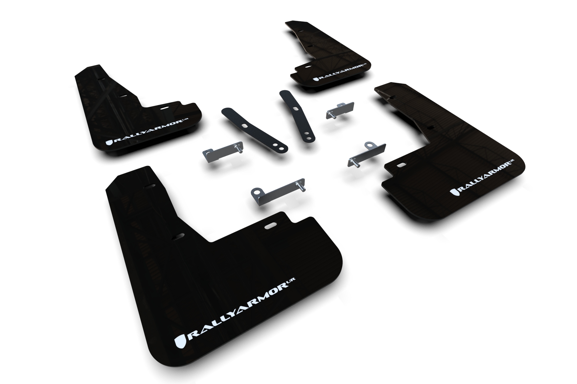 2022-25 Kia EV6 Black UR Mud Flap White Logo