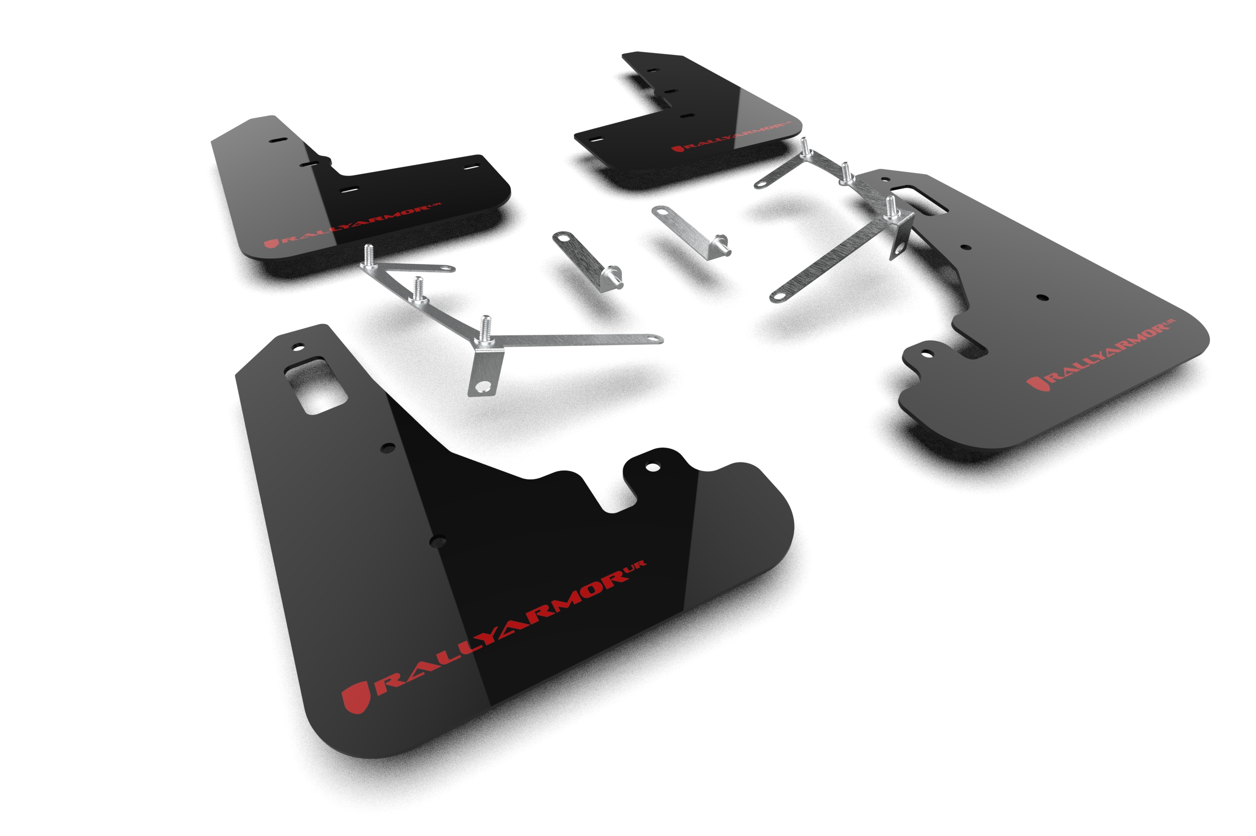 2022-25 Subaru BRZ, GR86 Black UR Mud Flap Red Logo