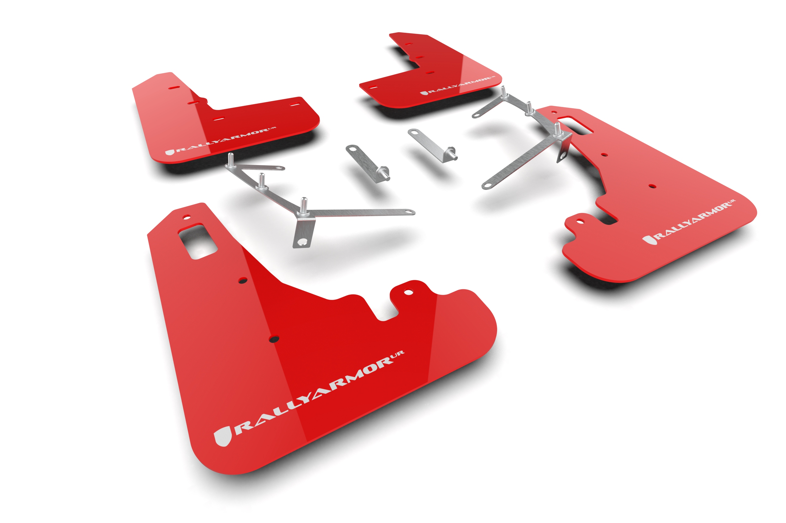 2022-25 Subaru BRZ, GR86 Red UR Mud Flap White Logo
