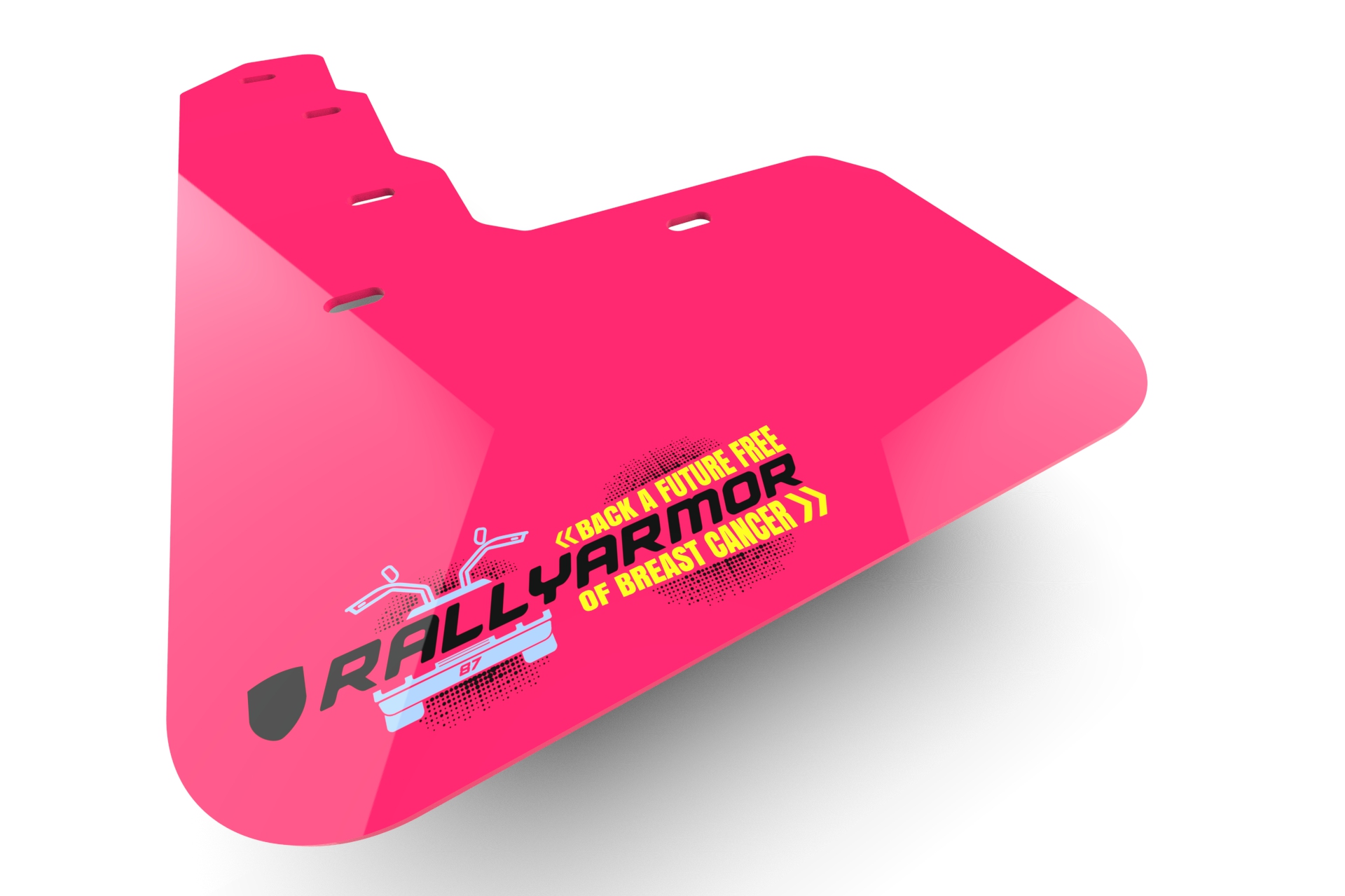 2011-14 Subaru STI & WRX Sedan Pink Mud Flap BCE Logo