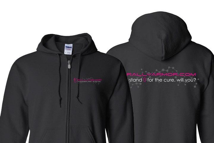 Breast Cancer Awareness Rally Armor Zip-Up Hoodie (2XL)
