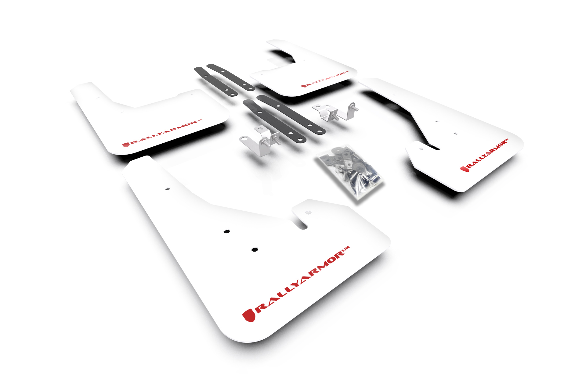 2018-25 Toyota Corolla White Mud Flap Red Logo