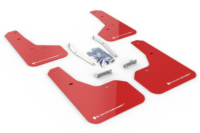 2019-21 Subaru Forester Red UR Mud Flap White Logo