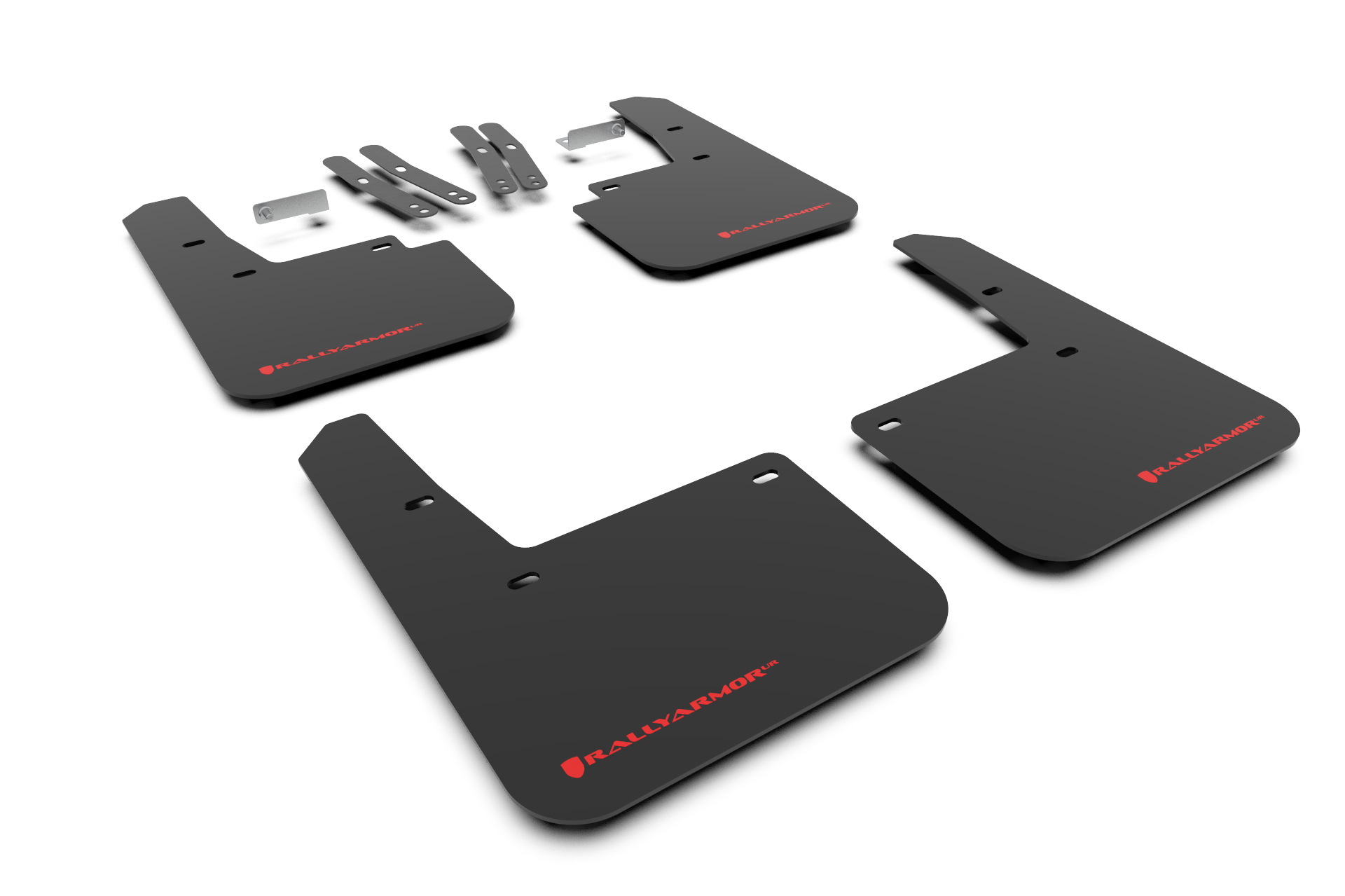 2018-23 Hyundai Kona Black Mud Flap Red Logo