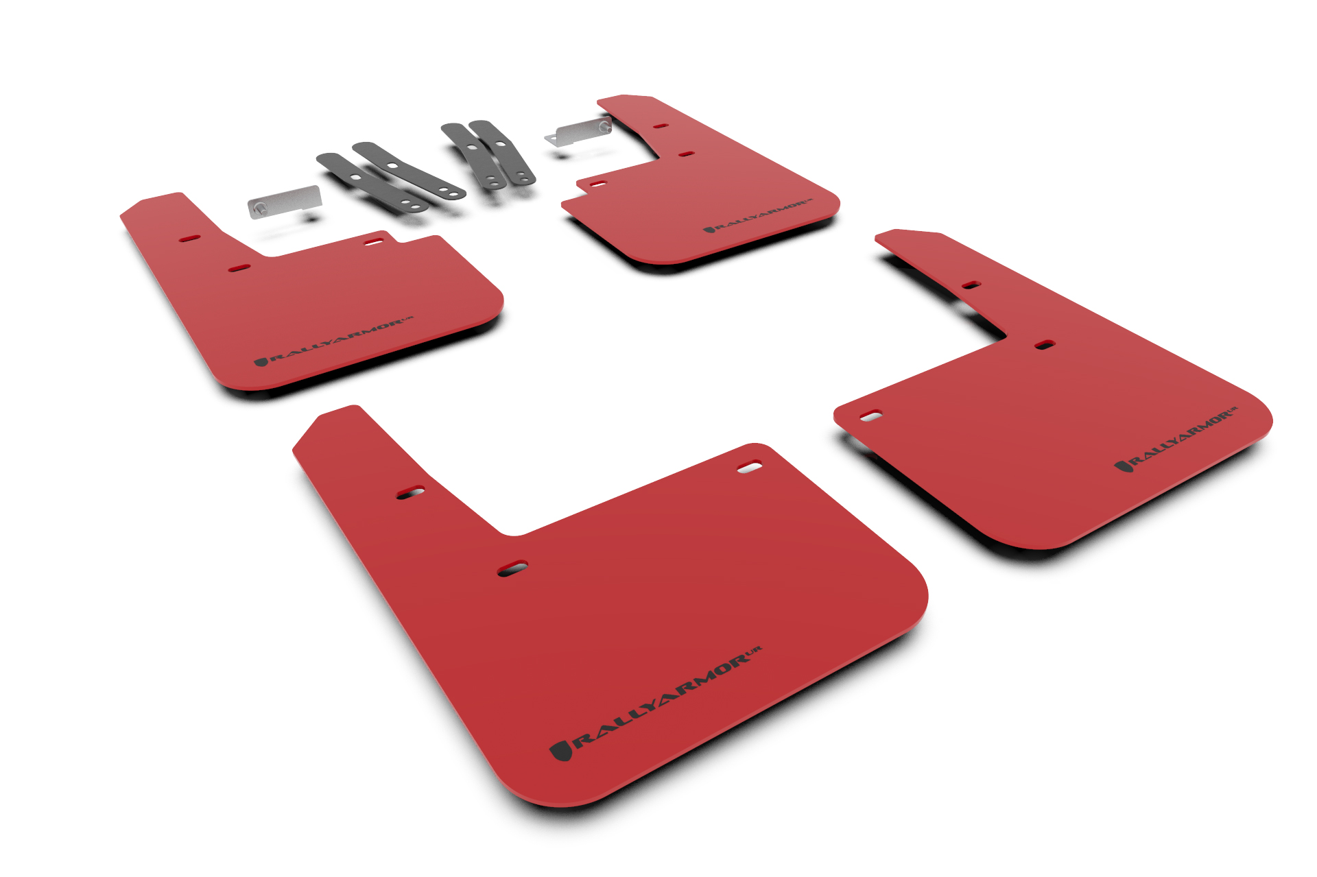 2018-23 Hyundai Kona Red Mud Flap Black Logo