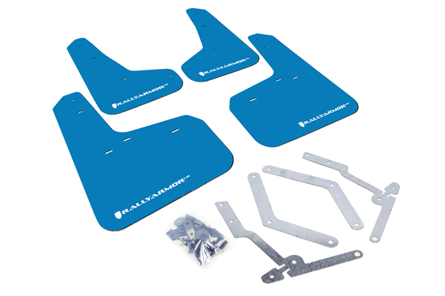 2012-19 Ford Focus, ST, RS Nitrous Blue UR Mud Flap White Logo