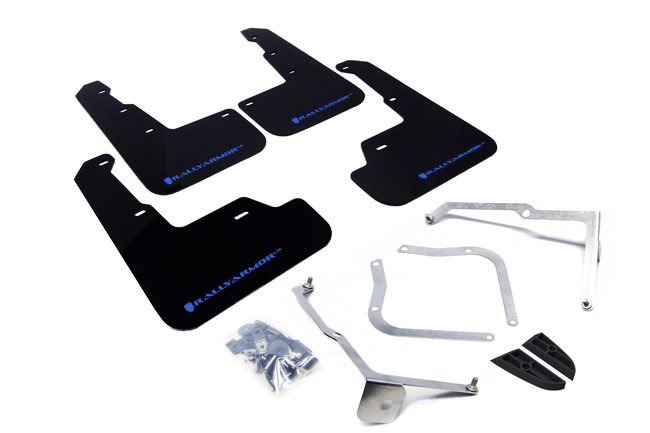 2015-21 Subaru WRX & STI Black UR Mud Flap Light (Hyper) Blue Logo