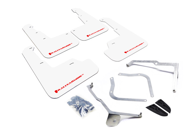 2015-21 Subaru WRX & STI White UR Mud Flap Red Logo