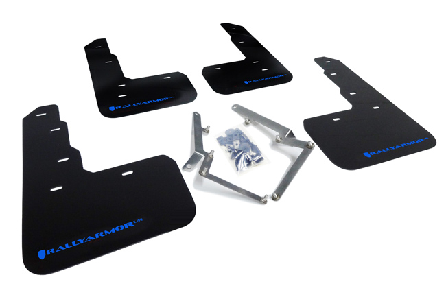 2017-22 Honda Civic Type R Black Mud Flap Blue Logo