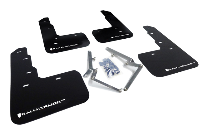2017-22 Honda Civic Type R Black Mud Flap White Logo