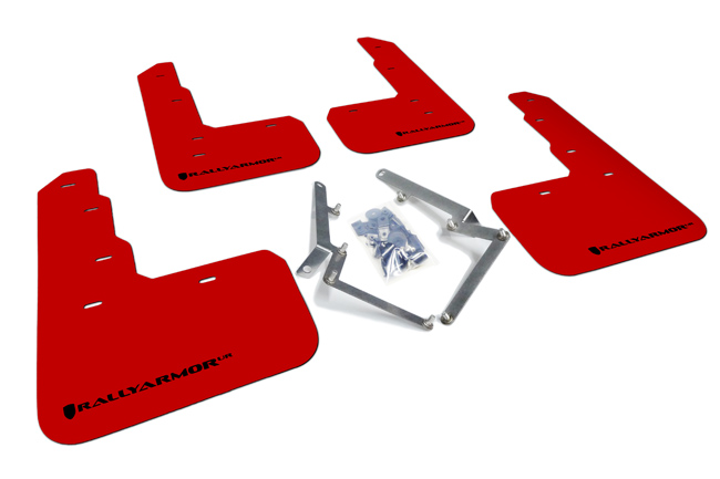 2017-22 Honda Civic Type R Red Mud Flap Black Logo