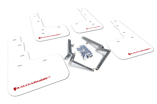 2017-22 Honda Civic Type R White Mud Flap Red Logo