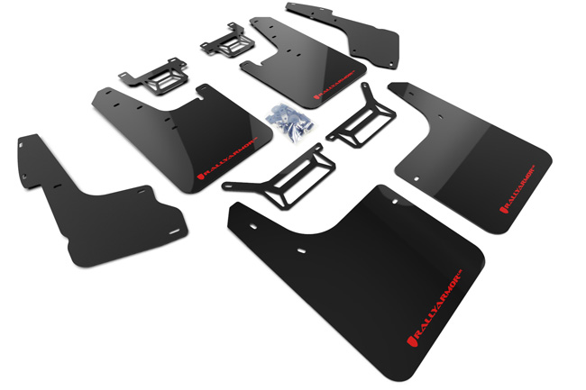 2012-24 Toyota 4Runner Black UR Mud Flap Red Logo